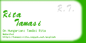 rita tamasi business card